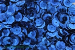 Sequin, 10MM, Cupped, Round, Vintage, 1.5MM Center Hole, Medium Blue