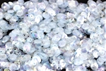 Sequin, Round, 6MM, Cupped, Vintage, 1MM Center Hole, Clear Light Blue Iris