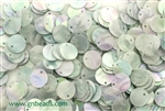 Sequin, Round, 10MM, Vintage, 1.5MM Top Hole, Pearl Light Blue Iris
