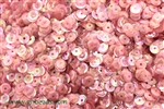 Sequin, Round, 5MM, Cupped, Vintage, 1MM Center Hole, Light Pink Iris