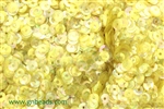 Sequin, Round, 5MM, Cupped, Vintage, 1MM Center Hole, Clear Yellow Iris