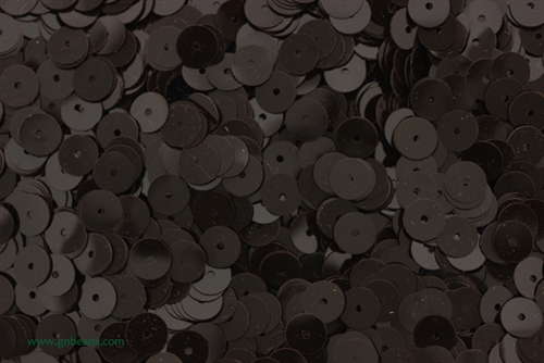 Sequin, 6MM, Vintage, Round, Flat, Center Hole, Dark Brown