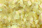 Sequin, 6MM, Vintage, Round, 1.5MM Center Hole, Clear Yellow Iris
