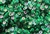 Sequin, Round, 5MM, Cupped, Vintage, 1MM Center Hole, Clear Kelly Green AB