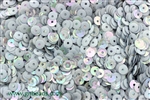 Sequin, Round, 5MM, Cupped, Vintage, 1MM Center Hole, Chalk Blue Iris