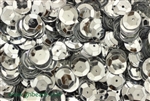 Sequin, 10MM, Round, Cupped, Vintage, 1.5MM Center Hole, Silver