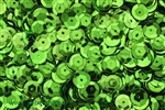 Sequin, Round, 8MM, Cupped, Vintage, 1MM Center Hole, Lime Green