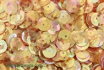 Sequin, 10MM, Round, Cupped, Vintage, 1.5MM Center Hole, Clear Orange Iris