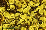 Sequin, 10MM, Round, Cupped, Vintage, 1.5MM Center Hole, Chartreuse