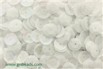Sequin, 10MM, Round, Cupped, Vintage, 1.5MM Center Hole, White Iris
