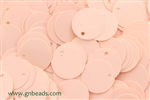 Sequin, Round, 14MM, Vintage, Flat, Top Hole, Light Pink