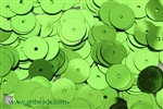 Sequin, Round, 10MM, Vintage, Flat, Center Hole,Lime Green