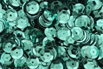 Sequin, 10MM, Round, Cupped, Vintage, 1.5MM Center Hole, Aqua Green