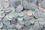 Sequin, 10MM, Round, Cupped, Vintage, 1.5MM Center Hole, Chalk Blue Gray Iris