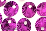 Sequin, Vintage, 22MM, Round Rippled Drop, Purple