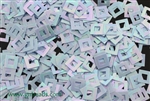 Sequin, Square, Vintage, 6MM, Chalk Light Blue Iris