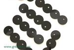 Sequin, Vintage, 4 Connected 8MM Round, Black