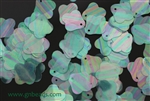 Sequin, Clover, 12MM, Vintage, Clear Blue Iris