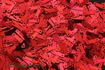 Sequin, Rectangle, Vintage, 9.5MM, Cherry Red