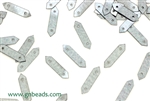 Sequin, Rectangle, Pointed, Vintage, 13MM, Gunmetal
