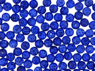 Vintage Czechoslovakian Matrix Beads / 8MM Round Lapis Blue
