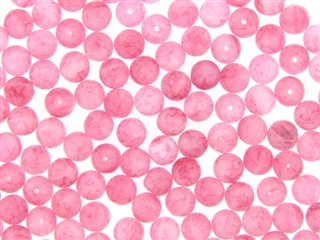 Vintage Czechoslovakian Matrix Beads / 8MM Round Pink Coral
