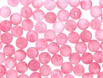 Vintage Czechoslovakian Matrix Beads / 10MM Round Coral Pink