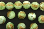 Bead, Vintage, German Acrylic, 14MM, Round, Green
