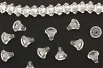 Bead, Vintage, German Acrylic, 9MM, Nesting Flower, Crystal