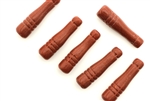 Vintage Czech Pillar Beads / Brown 28MM