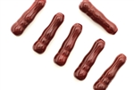 Vintage Czech Pillar Beads / Maroon 27MM