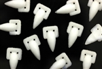 Vintage Sew On Beads / Claw 15MM White