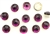 Vintage Sew On Beads / Faceted Round 2 Hole 10MM Purple