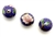 Cloisonne Beads,Vintage / Round 16MM Dark Blue