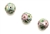 Cloisonne Beads,Vintage / Round 14MM Silver