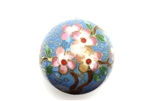 Cloisonne Beads,Vintage / Round 40MM Blue