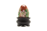 Cloisonne Egg,Vintage / 25MM Dark Red