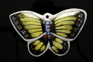 Porcelain Beads,Vintage Pendant / 61MM Butterfly