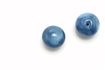 Bead, Czech, Vintage, Glass, "Silk" Lampwork Beads, 12MM, Medium Blue