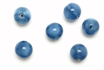 Bead, Czech, Vintage, Glass, "Silk" Lampwork Beads, 9MM, Medium Blue