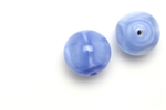 Bead, Czech, Vintage, Glass, "Silk" Lampwork Beads, 15MM, Light Blue