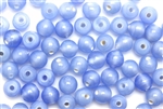 Bead, Czech, Vintage, Glass, "Silk" Lampwork Beads, 6MM, Light Blue