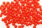 Bead, Vintage, Japanese, Round, Glass, 6MM, Clear Red