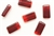 Bead, Glass, Vintage Japanese, 16MM, Rectangle, Ruby