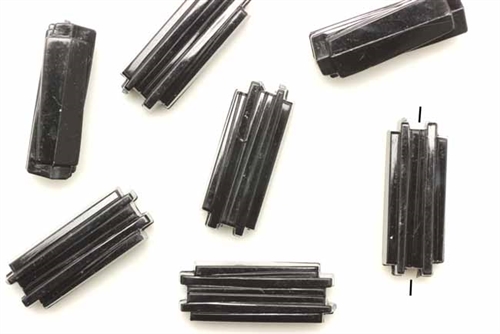 Bead, German Acrylic, Vintage, 25MM, Rectangle, Black