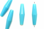 Bead, German Acrylic, Vintage, 38MM, Hair Pipe Tube, Light Blue