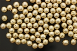 Bead, Glass Pearl, 6MM, Vintage, Japanese, Golden Beige