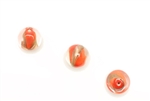 Bead, Lampwork, Glass, Vintage, Czechoslovakian, 12MM, Crystal Red Copper Fleck