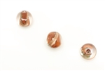 Bead, Lampwork, Glass, Vintage, Czechoslovakian, 12MM, Crystal Brown Copper Fleck