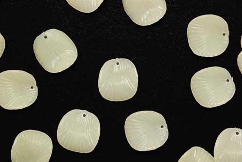 Bead, German Acrylic, Vintage, 13MM, Nugget, White, Brown